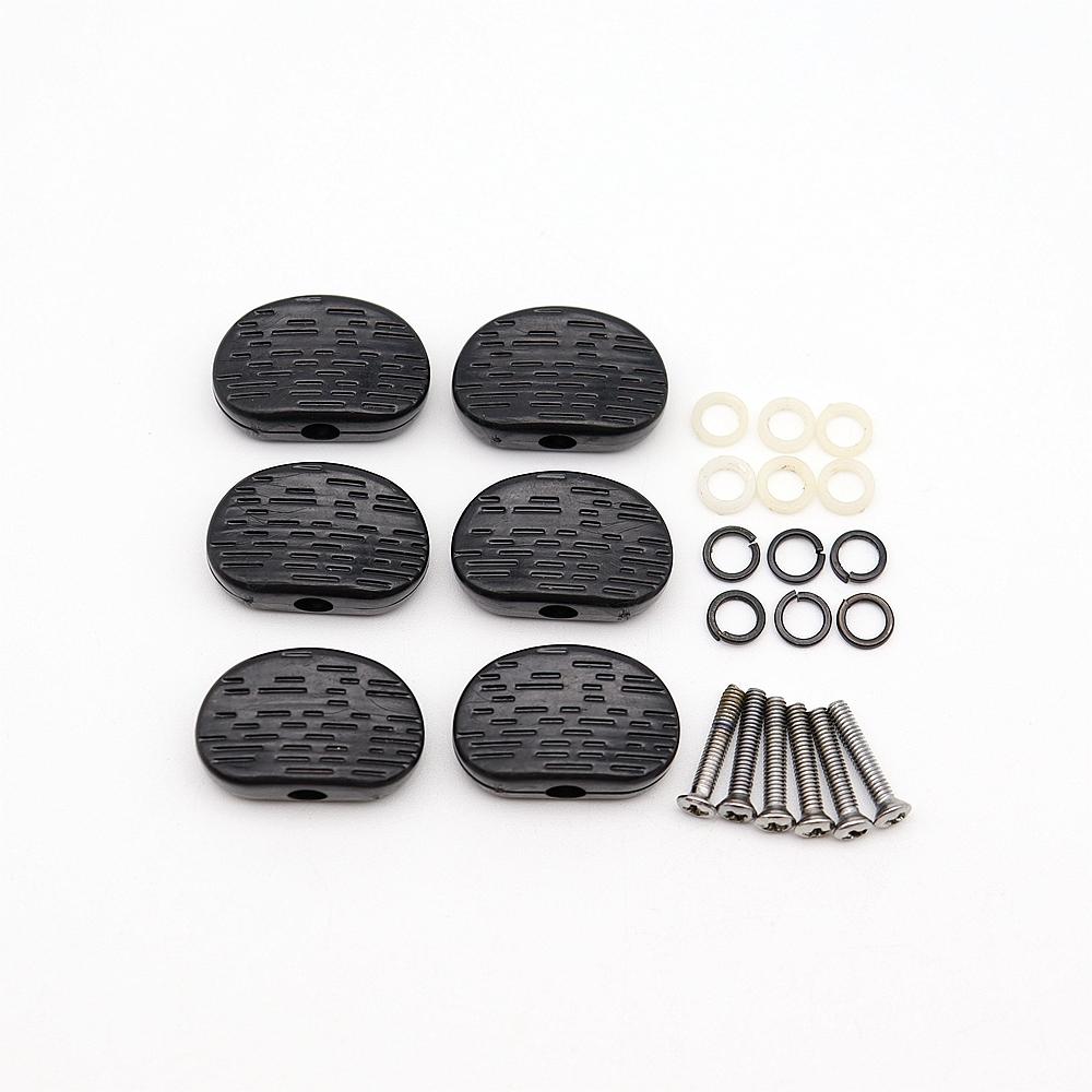 6Pcs Oval Shape Electric Guitar Tuning Pegs Cap Tuners Machine Head Replacement Buttons Knobs 5 Coloer