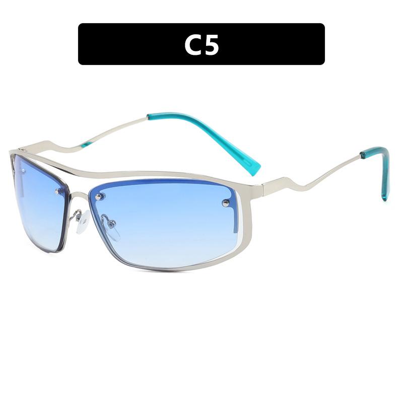 

2025 Y2K Sports Punk Sunglasses Women Brand Designer Square Goggle Eyewear Men Luxury Sun Glasses Oculos De Sol UV400 Other