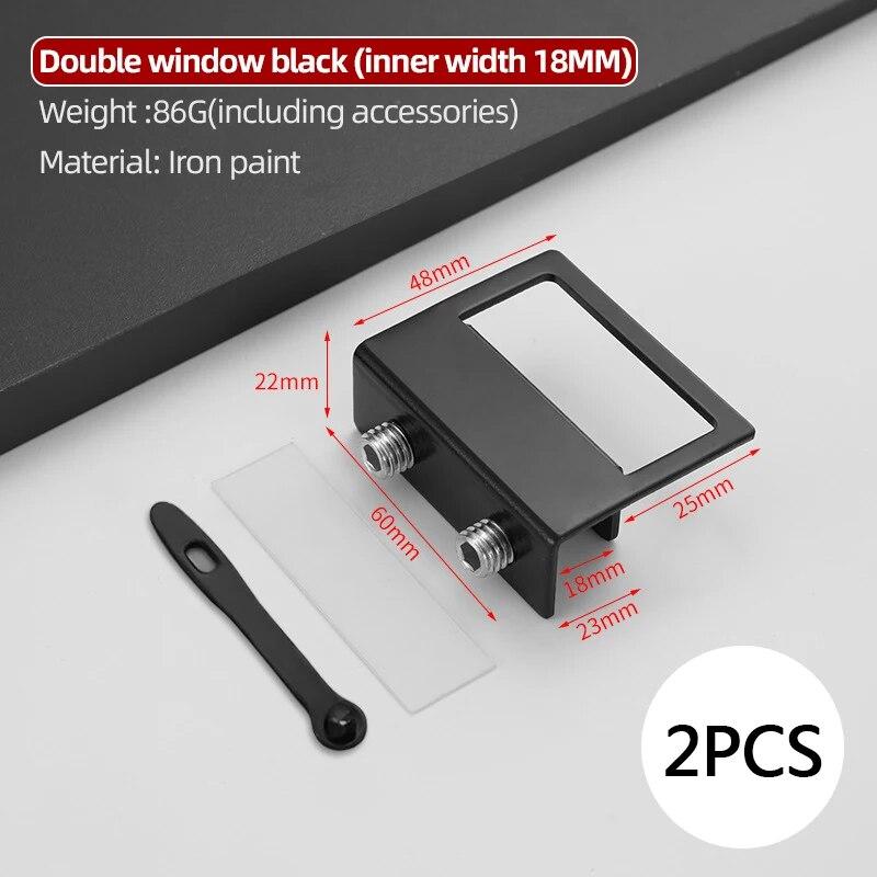 

2 шт. Ограничитель открывания окна без прокола, многофункциональная пряжка замка окна, раздвижная дверь, защита от детей, безопасность и защита от кражи 48x22x60mm