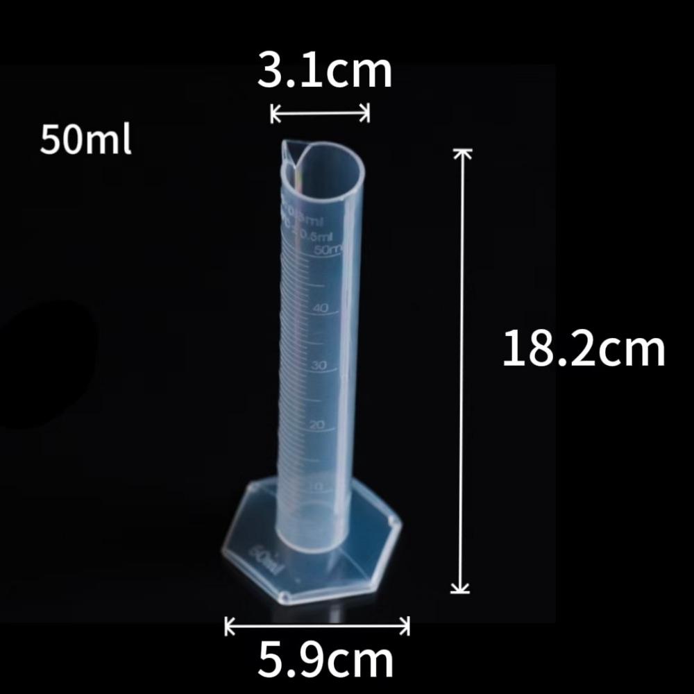 Transparents Graduated Cylinder Plastic Sturdy Measuring Cups Professional Trial Test Liquid Tube for Measurement Usage