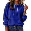 Women's Long Sleeve Color Soft Casual Hoodie Pullover Top for Everyday Wear