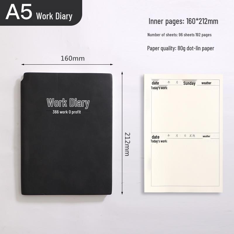 A4 Work Log & Meeting Minutes Book with Custom Printing for Office or Construction Use
