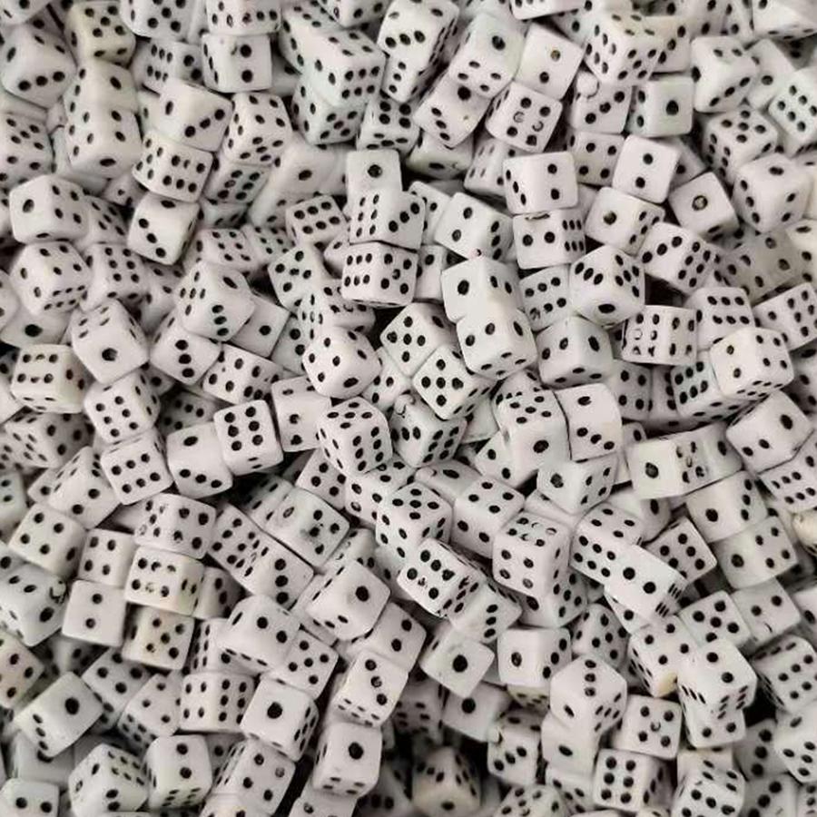 120/300/600pcs Mini Six Sides Acrylic Dice 8mm Gathering Festival Party Board Card Game Props Entertainment Supplies XJM