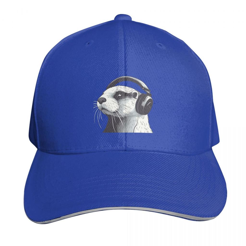 Cute Otter Music Lover Baseball Cap Fishing Hat Luxury Caps Luxury Cap Wild Ball Hat Designer Unisex Womens