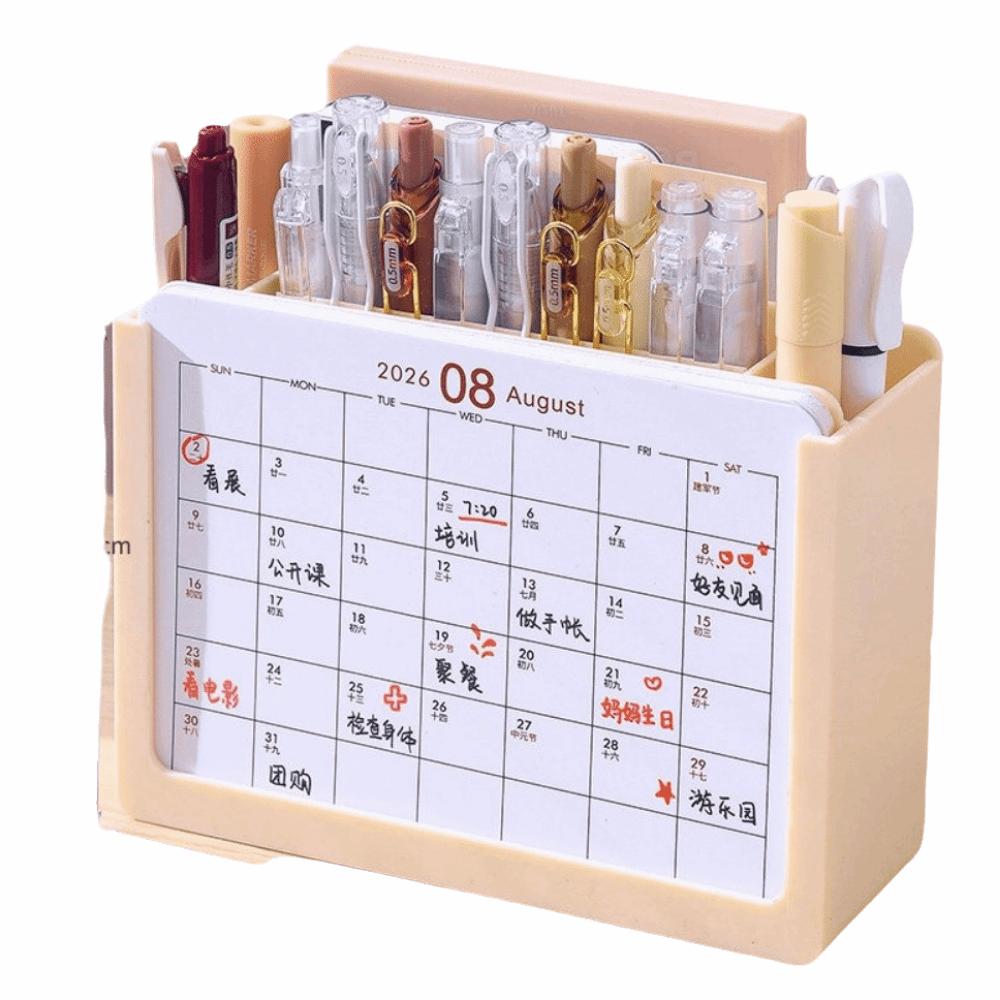3 Grids Makeup Brush Holder Space-Saving Pencil Storage Box Tabletop Decor
