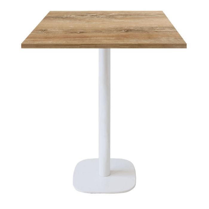 70 X 70 Cm High Table - Round Model Slovenian Oak Bench