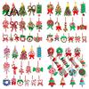 Rustic Holiday Ornaments 16 Pcs Christmas Lollipop Ornaments, Red Green Striped Peppermint Swirl Candy Cane Tree Hanging Decor Decoration, Colorful