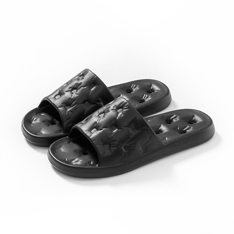 

Крутые тапочки женские домашние для ванной протекающие банные нескользящие летние домашние комнатные мужские 44-45 чёрный