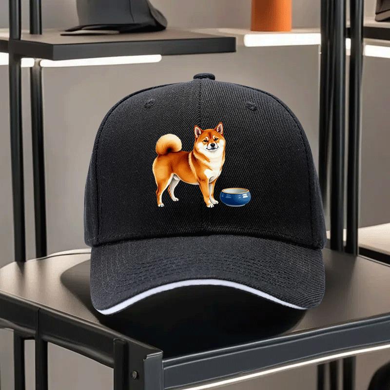 Shiba Inu Dog Graphic Baseball Cap Unisex Polyester Breathable Outdoor Adjustable Adult Hat