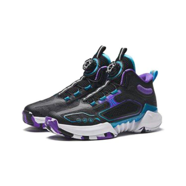 Anta Synthetic Leather Shock Absorbing Durable Low Top Kids Basketball Shoes Kids sneaker Black 312331103-3