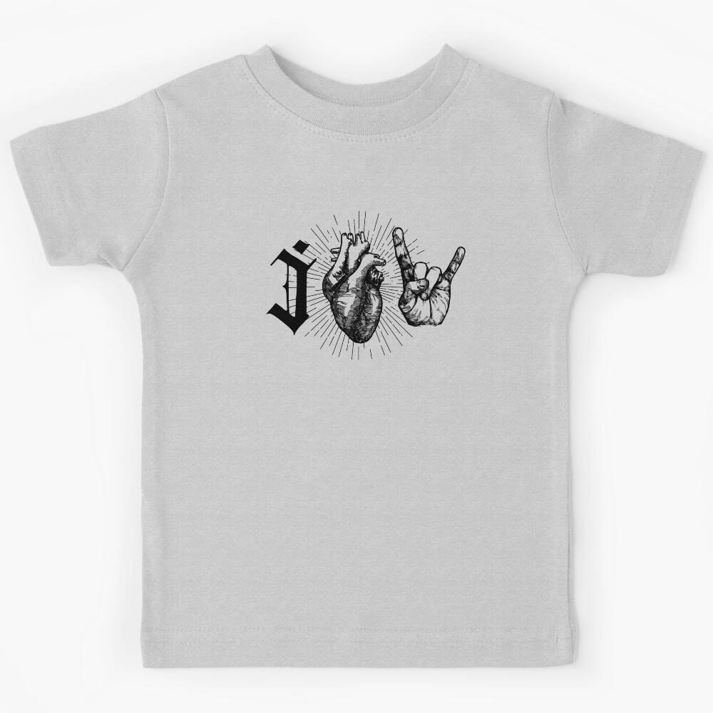 I Love Rock And Roll Music: Edgy Design For Music Lovers Kids T-Shirt 140