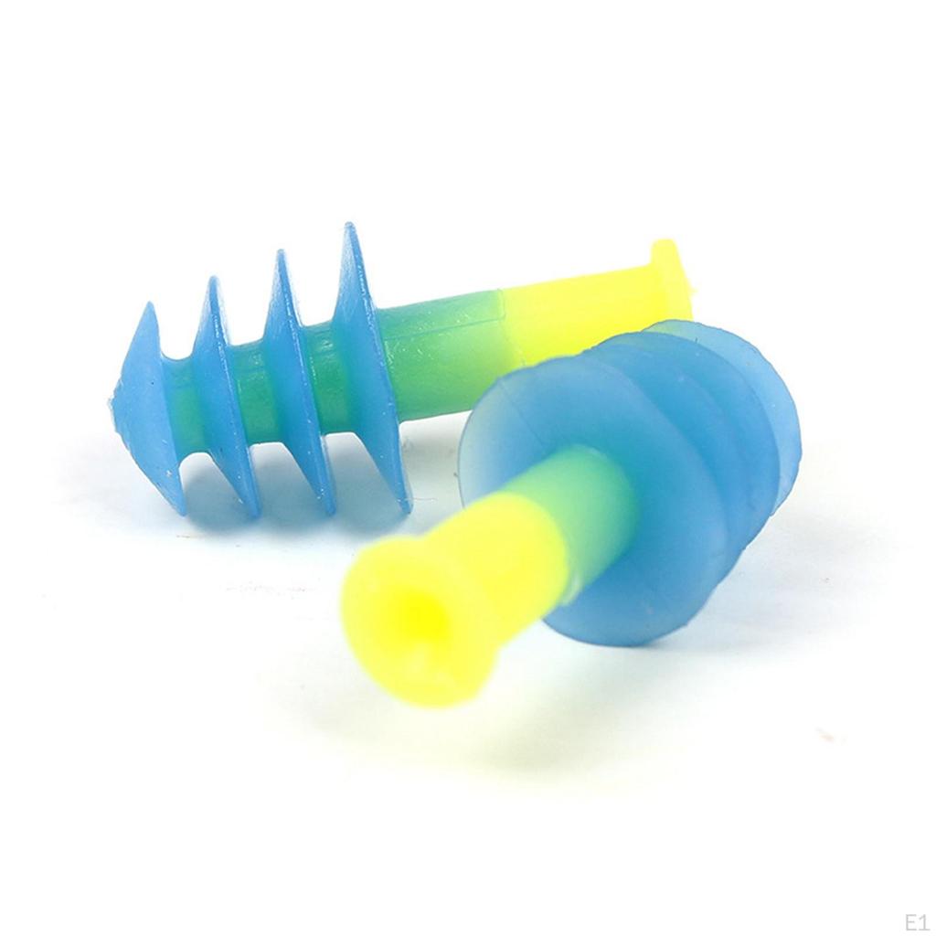 Silicone Earplugs Soft Waterproof with String Cord Comfortable Noise Reduction,Reusable for Sleeping