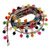 2 buc Panglică Jacquard din dantelă cu franjuri etnice cu franjuri, cu ornamente cu pompon, 1 iardă