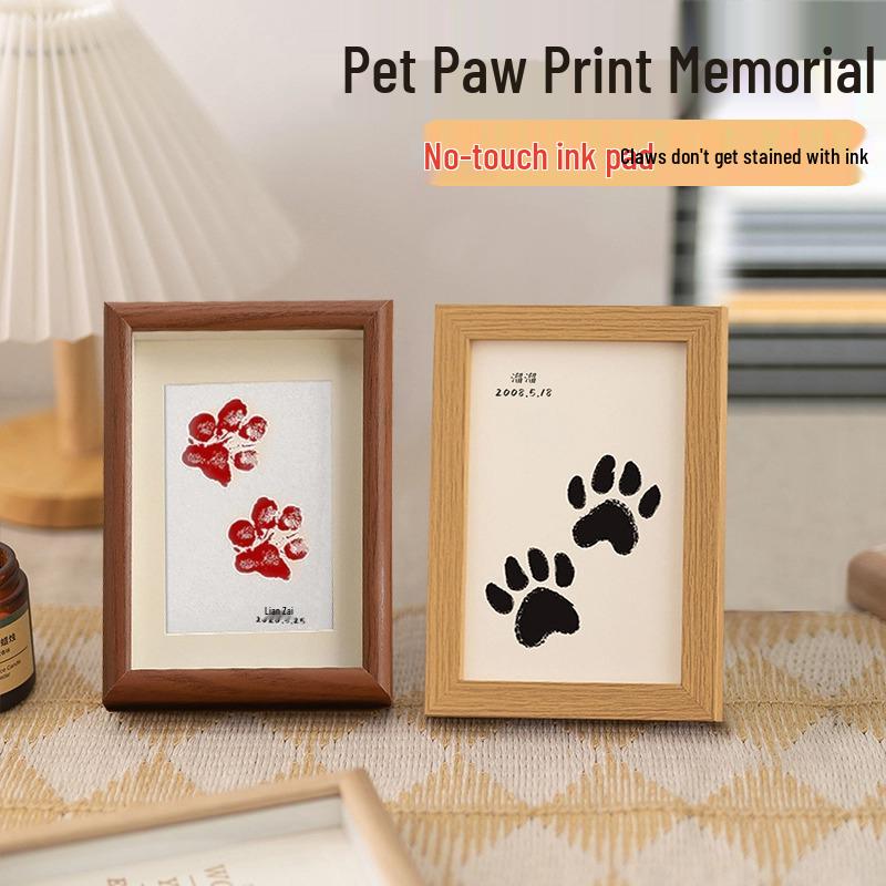 Pet and Baby Hand & Footprint Inkless Photo Frame Memorial Display