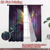 2D flat printing 2pcs Curtain Curtain Colorful Flying Butterfly Digital Printed Polyester Drapes Family Party Perfect for Room