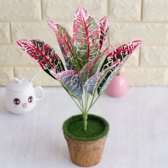 1Pc Plantas artificiais falsas perenes à prova d'água para casa, hotel, decoração imarcescível