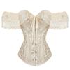 Korzet s kosticemi a krajkovým lemem, stahovací břicho, tvarující pas, top bustier pro ženy