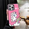 Pink Unicorn Rainbow Soft Phone Case for iPhone 15 16 17 Pro Max 17Air 16E 14 Plus 13 12 Mini Shockproof Cover Back Shell