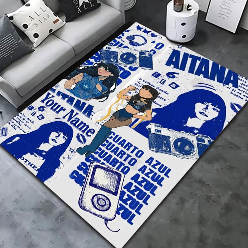 Aitana Custom Name Carpet Rug for Living Room Bedroom Home Sofa Decoration,Kids play Non-slip Floor Mat