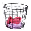 Household Bathroom Iron Dirty Clothes Laundry Basket Storage Holder Organizer