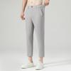 Men's spring and summer new pants men's ice silk breathable trousers men's slim straight drape nine-point casual pants