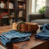 Casual Suede Leather Belt Retro Buckle Waistband Trendy Waist Belt  For Women