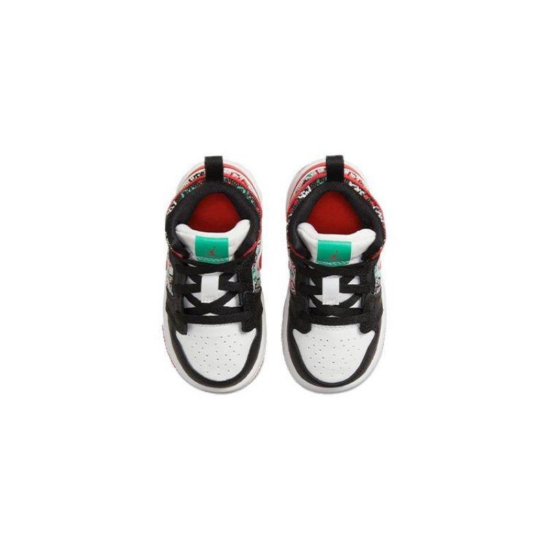 Air Jordan 1 Mid-Top Kleinkindschuhe rot/schwarz/weiß DM1209-150