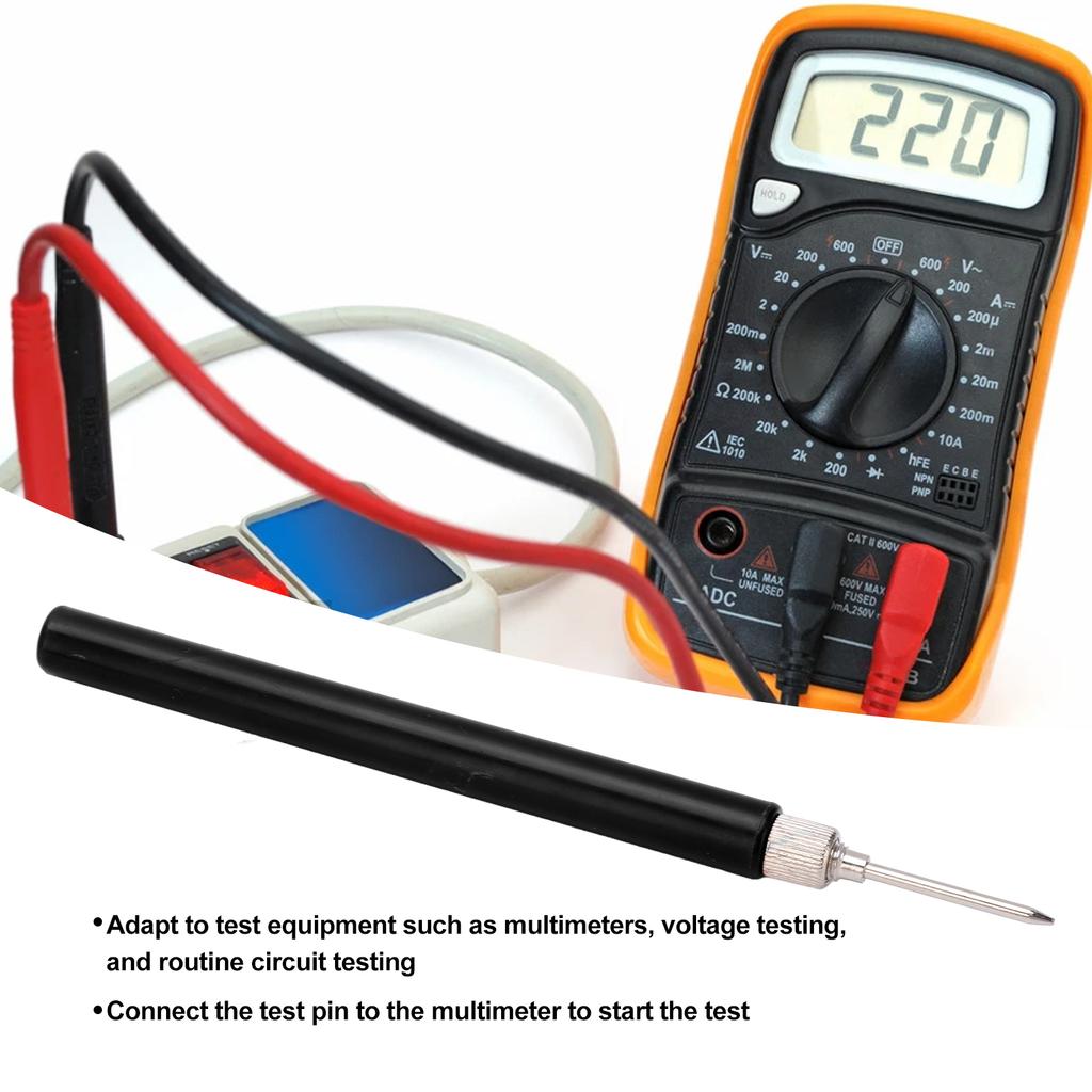 J.30015 Multimeter-Prüfspitze Lötlose Testnadel für Spannungs-Routine-Schaltkreisprüfung 30V Wechselspannung‑60V Gleichspannung 24A Strom