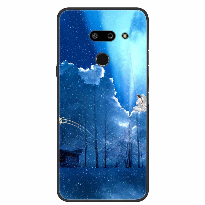 Für LG G8 G8S ThinQ Schwarze Hüllen Weiche Silikon TPU Handyhüllen Für G 8 S 8S ThinQ Luxus Rückabdeckung Funda Cartoon Schale Para Capa