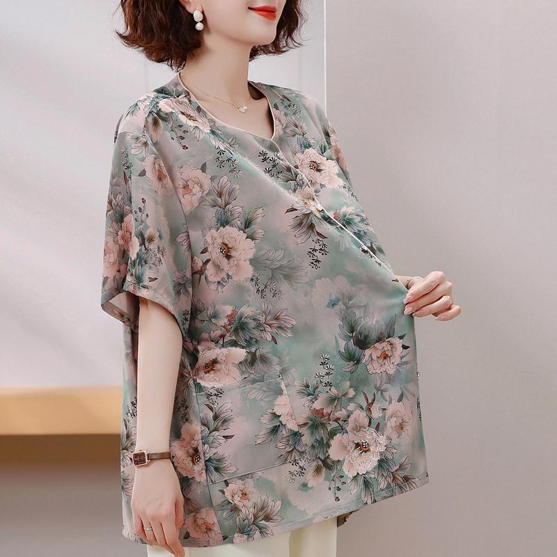 4XL-8XL Mărimi Mari Bluze Elegante de Damă de Vară Topuri Oversize Femei Cămăși Casual cu Mânecă Scurtă