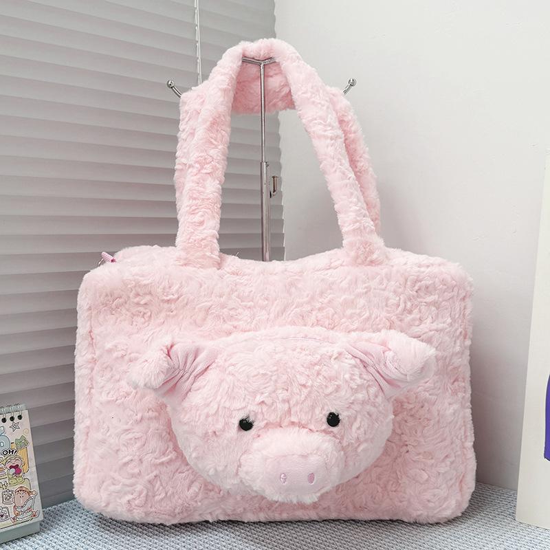 JC Barcelona Bear Series Plush Crossbody Bag Cute Little Pig Doll Backpack Soft Toy Kawaii Big Size Cartoon Children Gift