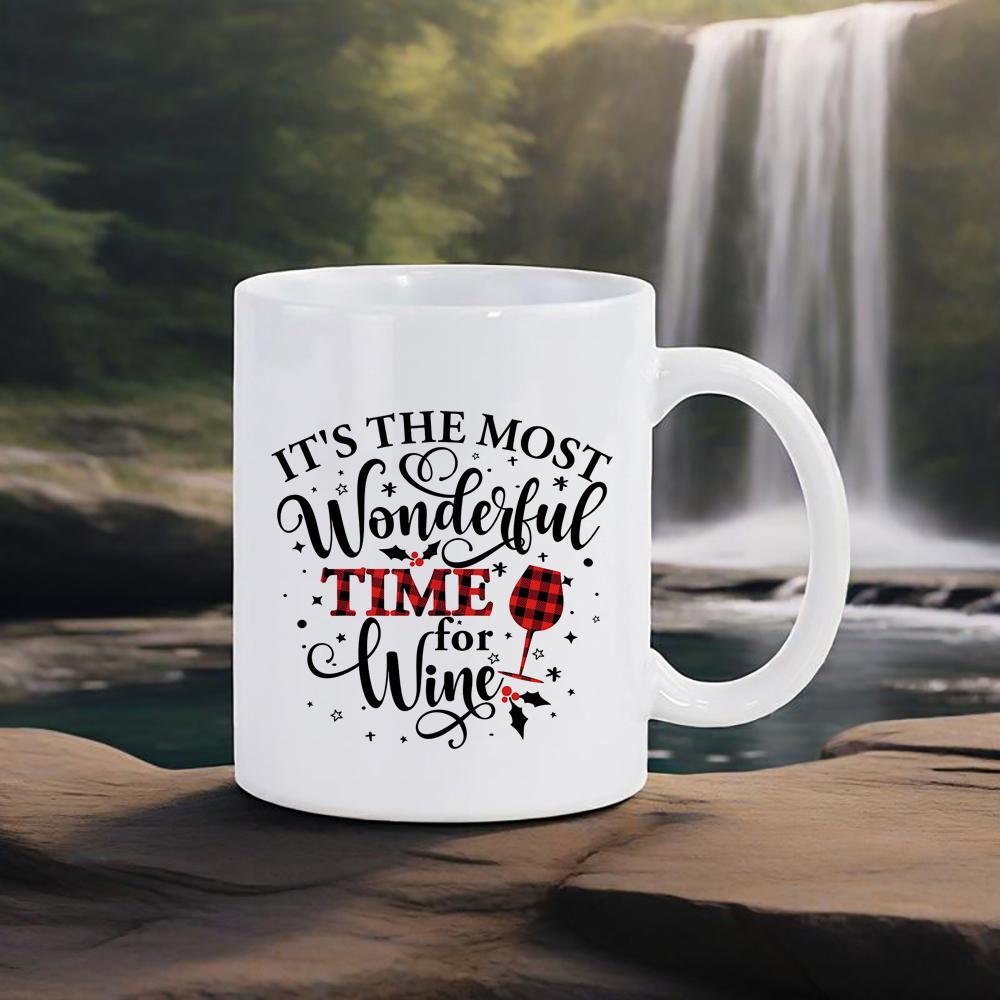 Coffee Mug Handwriting Merry Christmas Ceramic Mug Xmas Colors Love Water Cup For Milk Juice Cola Lovely Festive Gift Funny Cups