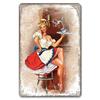 Vintage Metal Sexy Girl Pin Up Girls Plaque Tin Signs Cola Beer Airplane Metal Poster Retro for Bar Pub Club Home Wall Art Decor