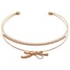 Korean Minimalist Zircon Geometric Open Cuff Bracelet - Light Luxury & Exquisite Design