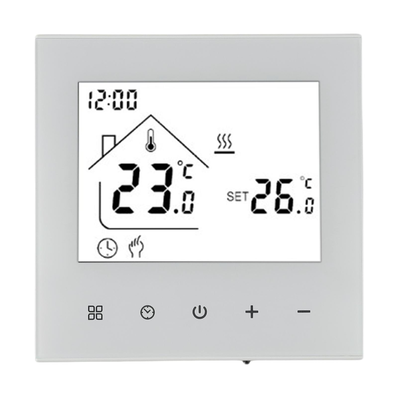 

86*86mm Electric Thermostat Intuitive Display Heating Panel Child Lock Thermostat IP20 Protection Rating Intuitive Display