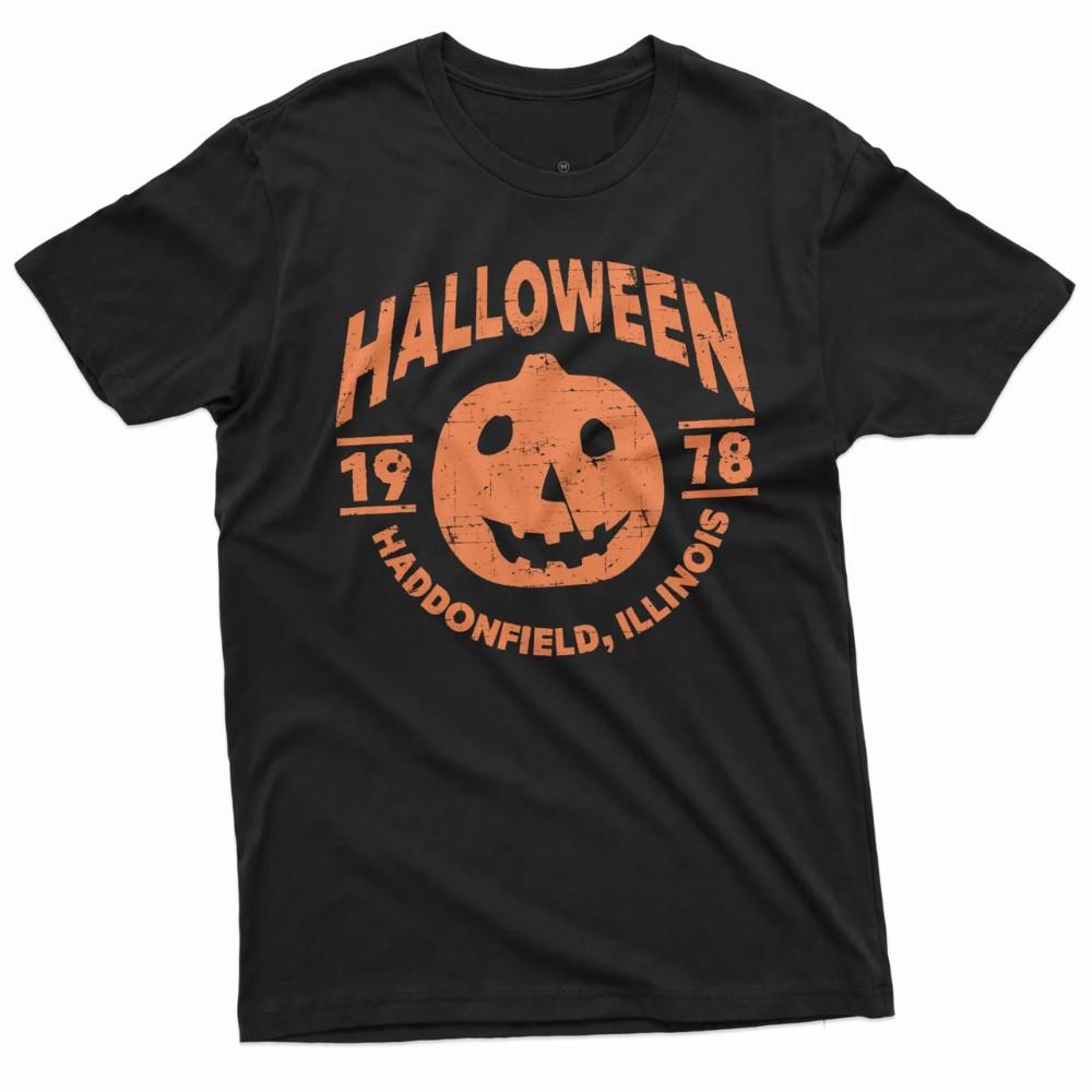 Halloween Pumpkin T-shirt Movie Popular culture 1978 Haddonfield, Illinois Tee XL
