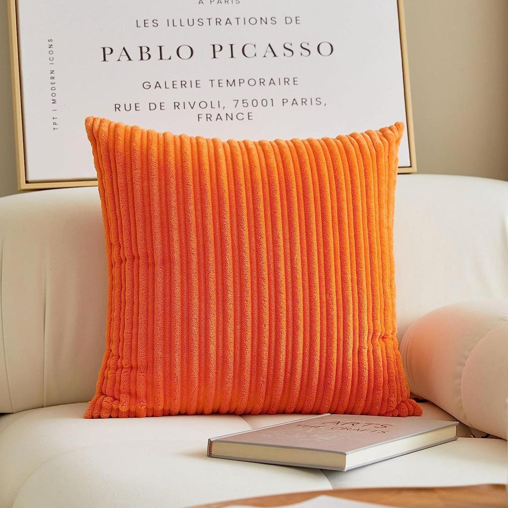 Corduroy Thick Striped Cushion Cushion Pillow Cover Sofa Decorative Pillow Cover Bedside Cushion Cover