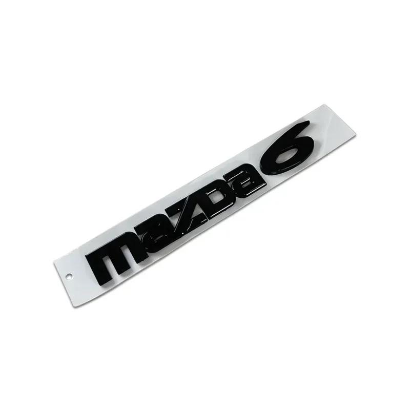 Plastic Car Front Trunk Emblem for Mazda 6 Mazda6 Steering Wheel Badge 3D Body Replaced Sticker Rear Tail Refitting Decoration