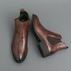 Men’s Chelsea Short Boots Business Formal High Top Boots Brown Tuxedo Ankle Boots Black Boots Large Size