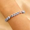 GIGI NANA Blue & White Porcelain Beaded Bracelet - Ethnic Style Elastic Birthday Gift