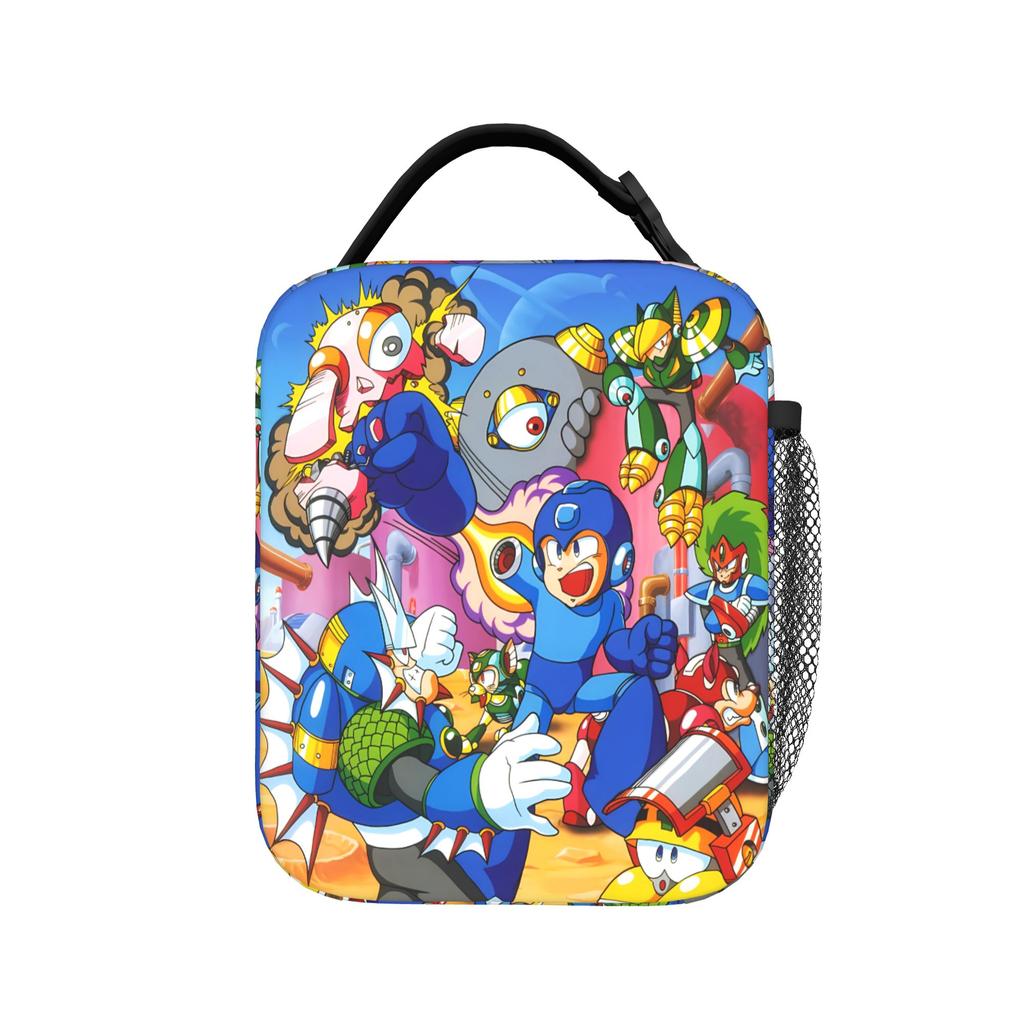Lunch Bag Mega Man Cartoon Office Lunch Box For Girl Boy Leisure Portable Insulated Designer Thermal Tote Handbags