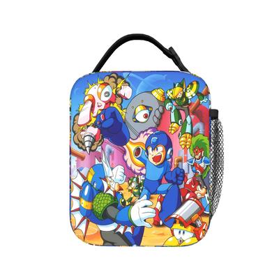 Mega Man Cartoon Lunch Bag  Leisure Lunch Box For Child  Travel Cooler Bag Oxford Tote Food Bags