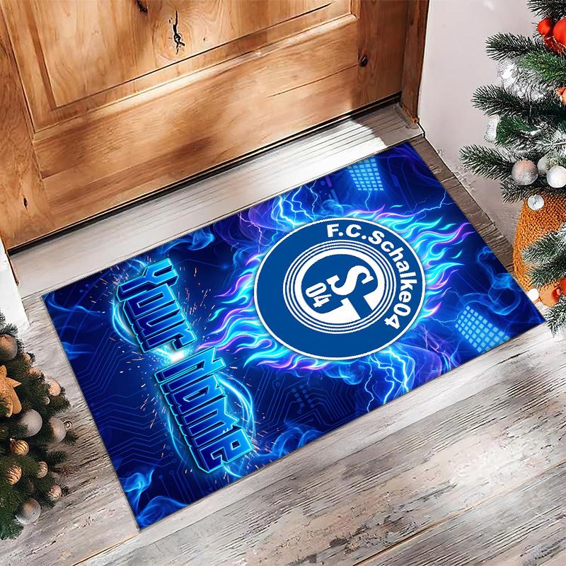 Tappeto in Velluto di Cristallo Stampato Schalke 04 FC Tappeto Antiscivolo in Velluto di Cristallo Per Divano Camera da Letto Decorazione Interna per la Casa