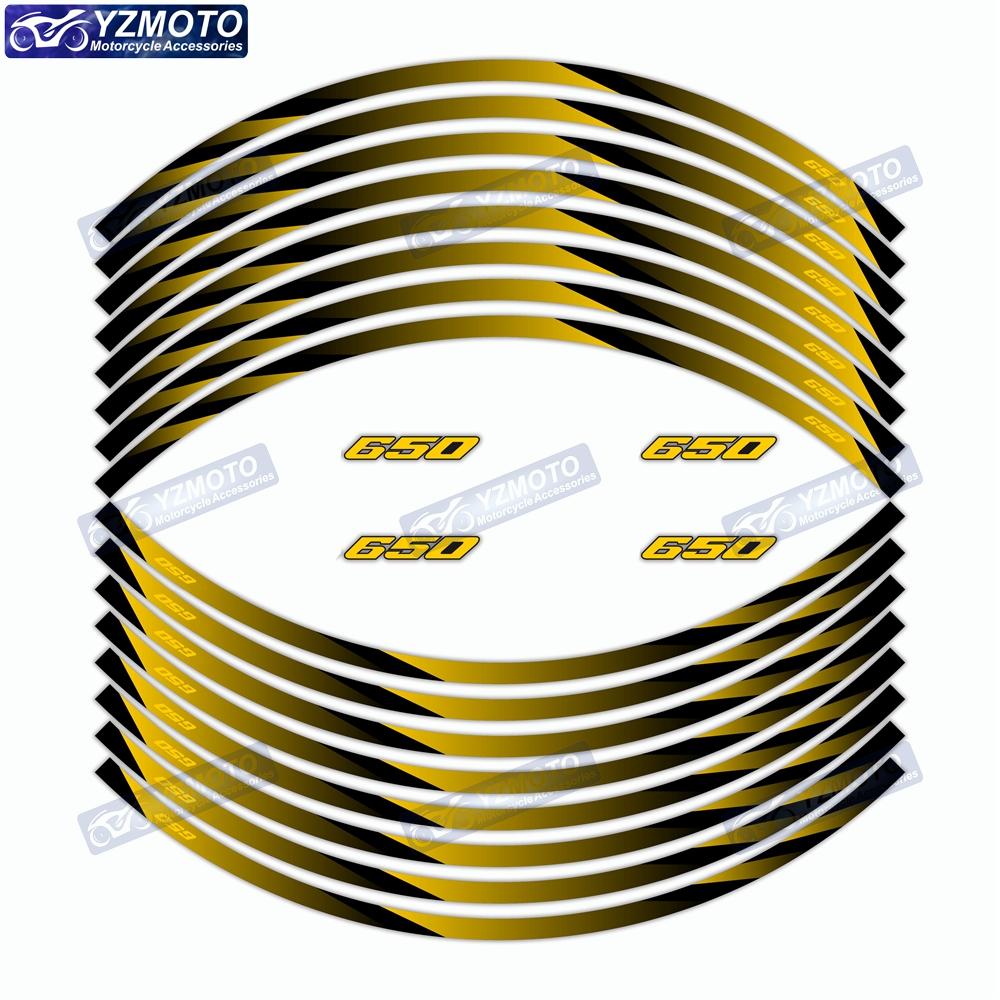 For Kawasaki Ninja650 Ninja 650 Motorcycle 17 Inch Front And Rear Wheel Hub Sticker Decal Waterproof Reflective Rim Stickers