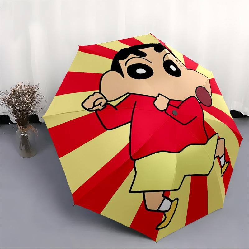 1pc Crayon Shin-chan Automatic Opening/closing Umbrella, Foldable Sunshade, Perfect Gift for Friends, Durable Handle Yy250812083