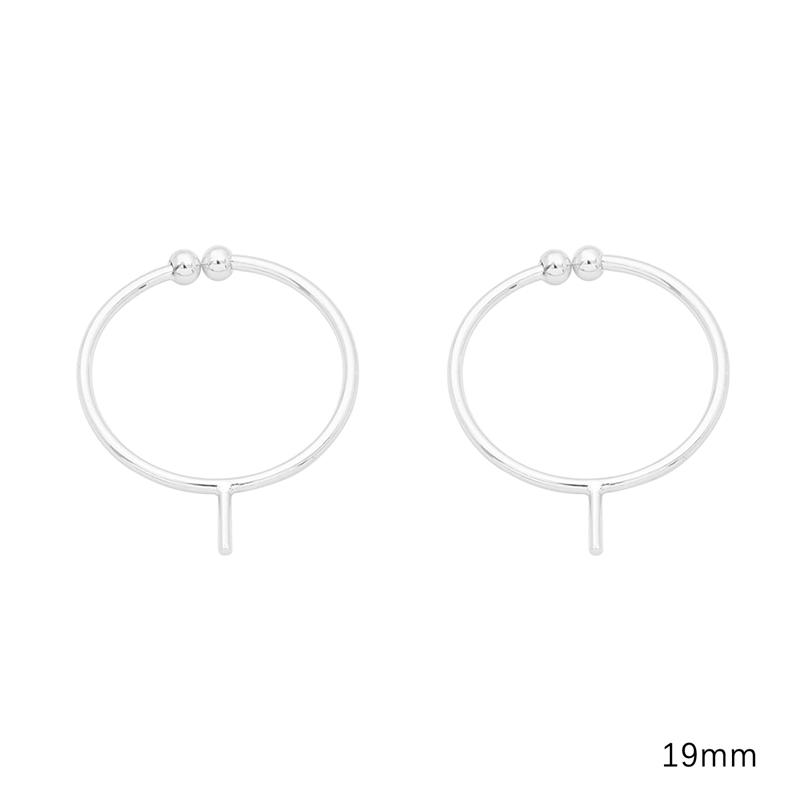 

1 шт., медное подвесное кольцо с покрытием для DIY, ожерелье, браслет, серьги, изготовление ювелирных изделий, аксессуары для рукоделия 02 19mm серебряный