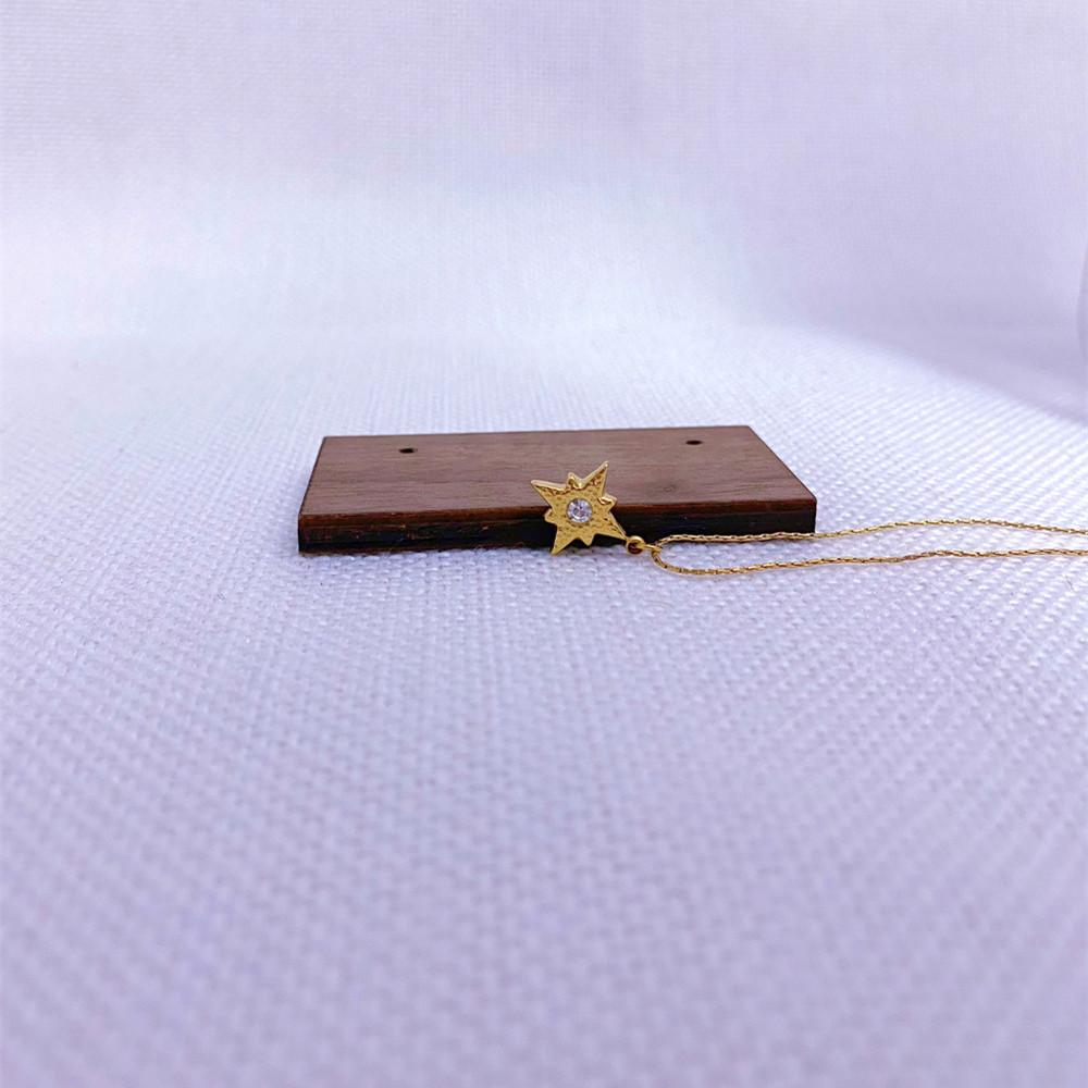 High-End Versatile Titanium Steel Diamond Star Pendant Necklace for Women - Simple Luxury Collarbone Chain