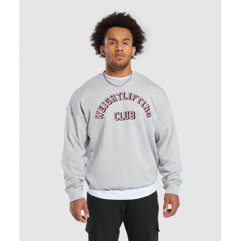 

GYMSHARK Клуб тяжелой атлетики Crew Светло-серый Core Marl A6A2R GBCN