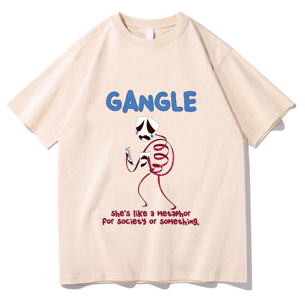 T-shirt con Stampa Cartoon GANGLE del Circo Digitale Harajuku Divertente Anime da Donna Uomo Abbigliamento in Cotone Girocollo Top Casual