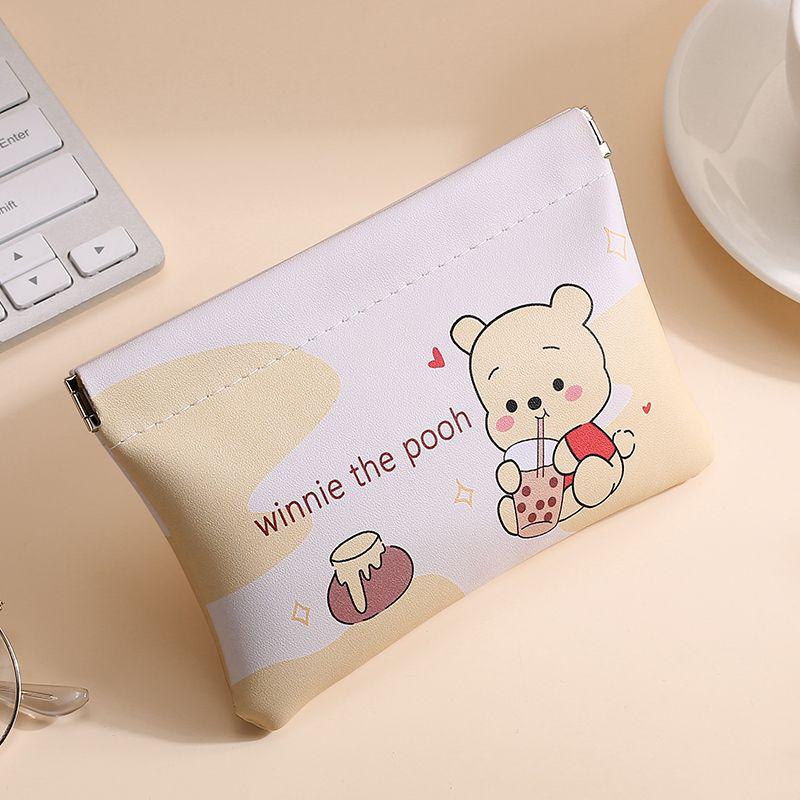 Mini-Kosmetik- und Essentials-Tasche im Cartoon-Stil - Tragbare Lippenstift-, Kopfhörer- und Kabeltasche für Damen mit Automatikverschluss
